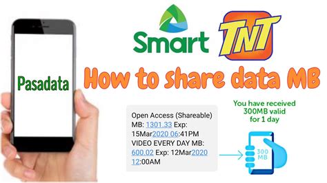 How to share mobile data for Smart and TNT with PasaData.